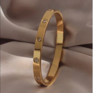 Bracelet, Ebijuteri, Steel Clamp - Gold